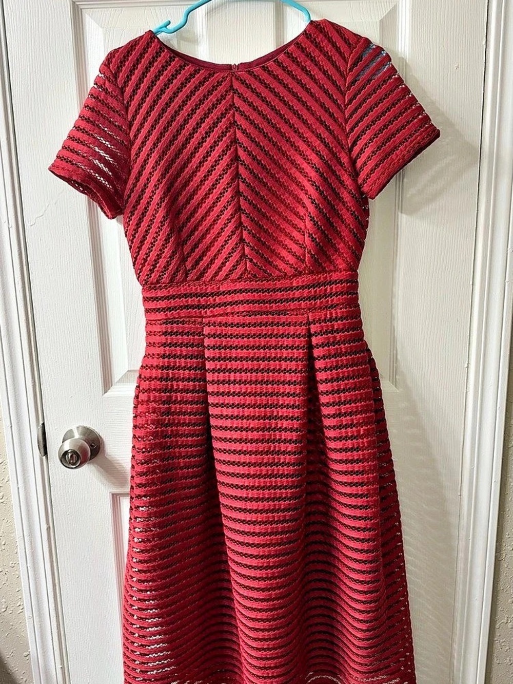 Red & Black Midi Dress Like New